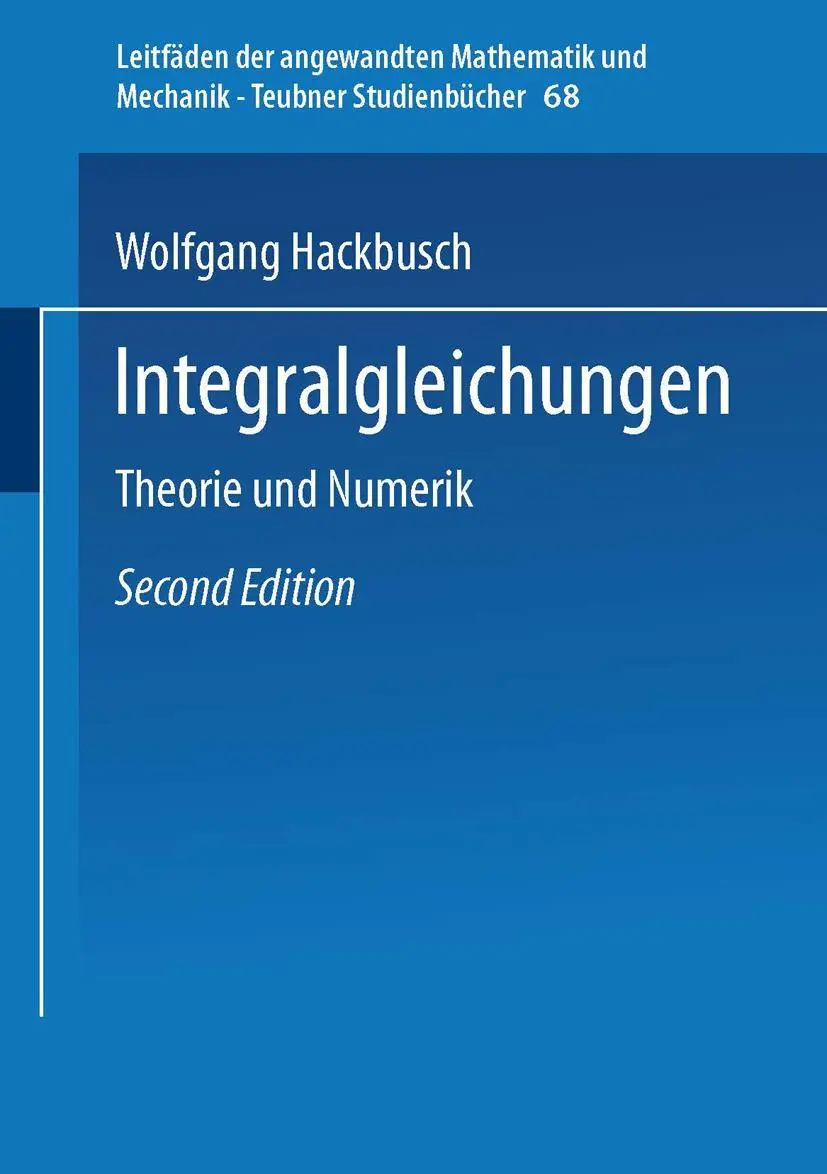 Cover: 9783519123705 | Integralgleichungen | Theorie und Numerik | Wolfgang Hackbusch | Buch