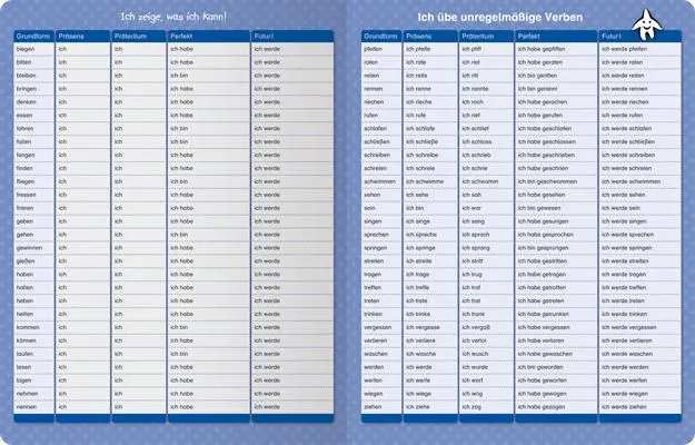 Bild: 9783939293705 | Ich übe unregelmäßige Verben - Zeitformen - 1 Doppelfeld mit Stift