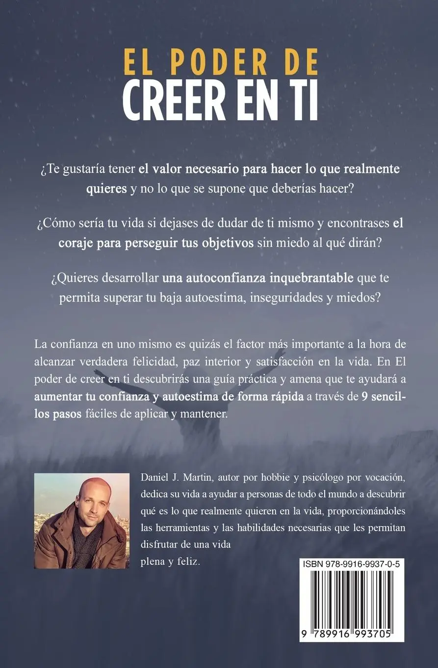 Rückseite: 9789916993705 | El poder de creer en ti | Daniel J. Martin | Taschenbuch | Spanisch