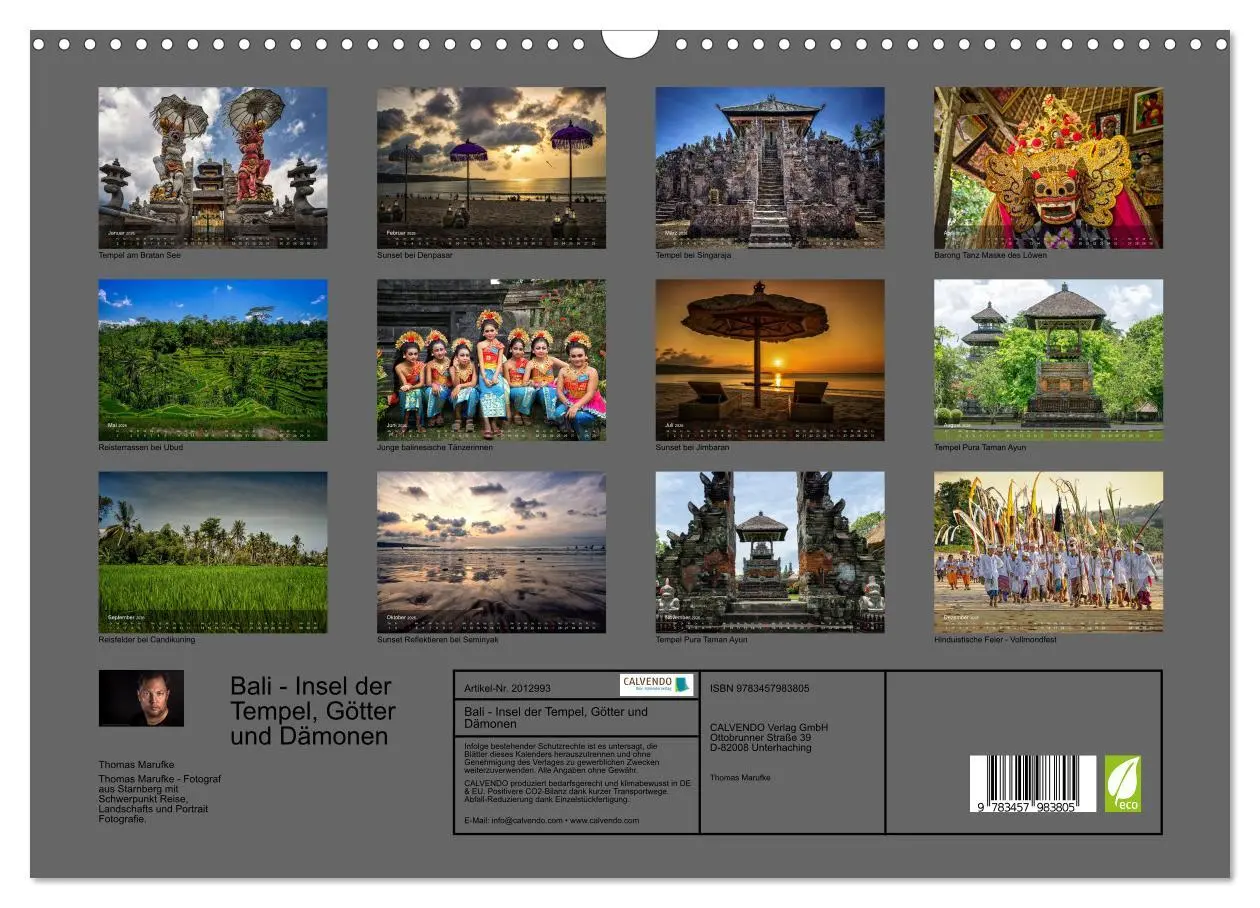Bild: 9783457983805 | Bali - Insel der Tempel, Götter und Dämonen (Wandkalender 2026 DIN...
