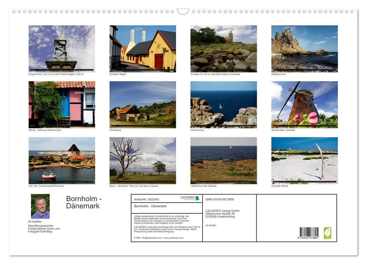 Bild: 9783516073805 | Bornholm - Dänemark (Wandkalender 2026 DIN A2 quer), CALVENDO...