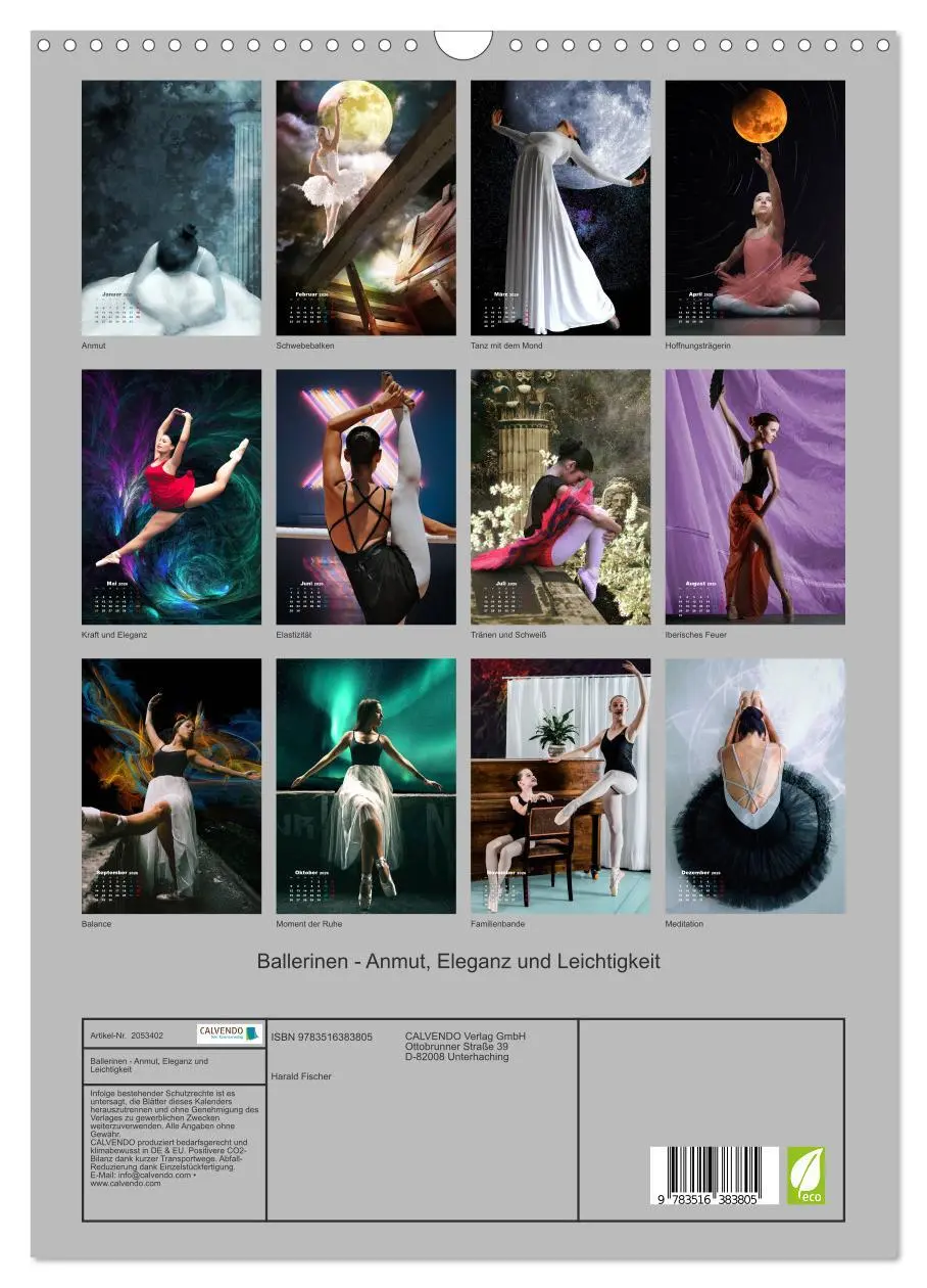 Bild: 9783516383805 | Ballerinen - Anmut, Eleganz und Leichtigkeit (Wandkalender 2026 DIN...