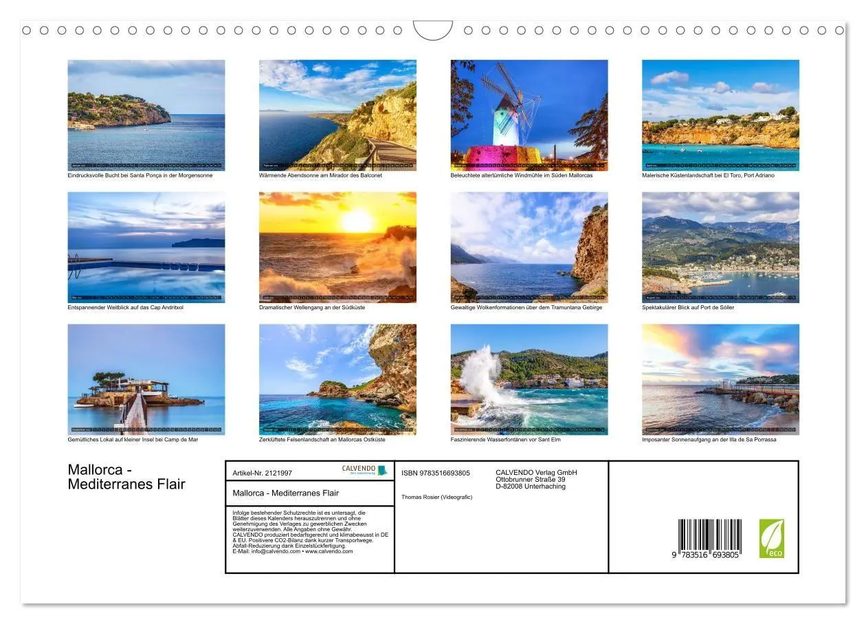 Bild: 9783516693805 | Mallorca - Mediterranes Flair (Wandkalender 2026 DIN A3 quer),...