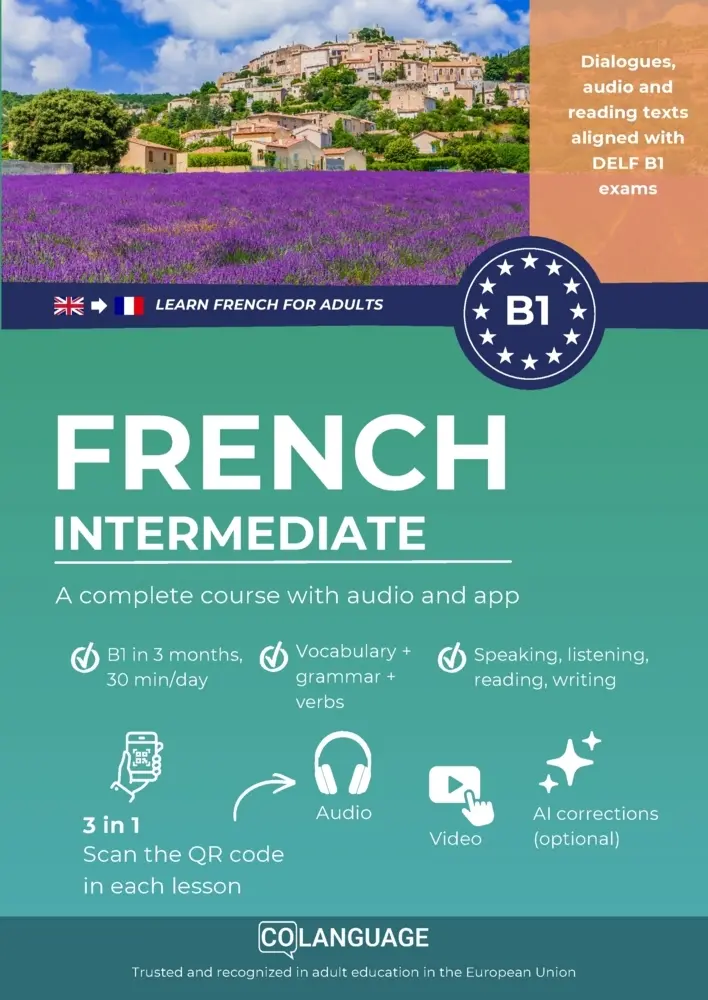 Cover: 9791388253805 | Learn French B1 intermediate. A complete course with audio and app...