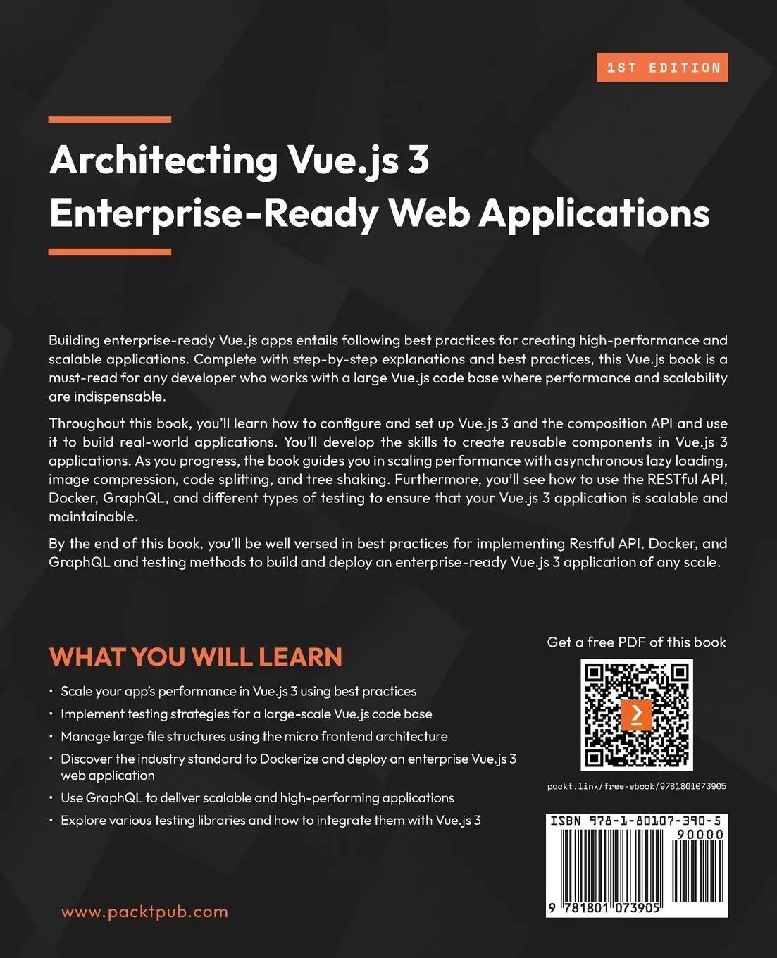 Rückseite: 9781801073905 | Architecting Vue.js 3 Enterprise-Ready Web Applications | Eseme | Buch