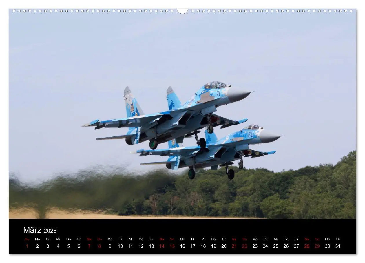 Bild: 9783457733905 | Militärjets (hochwertiger Premium Wandkalender 2026 DIN A2 quer),...