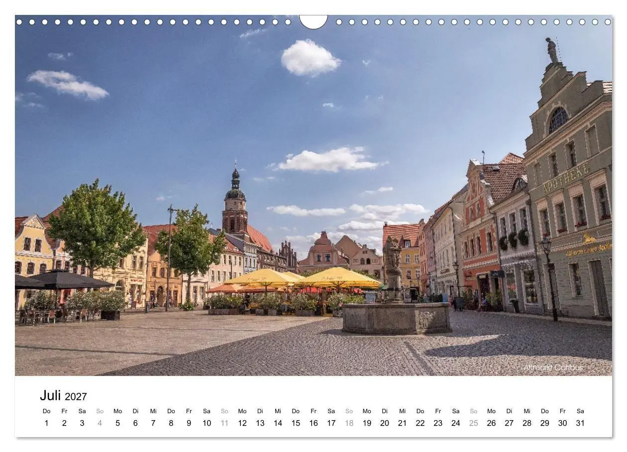 Bild: 9783569083905 | Cottbus/Chósebuz (Wandkalender 2027 DIN A3 quer), CALVENDO...