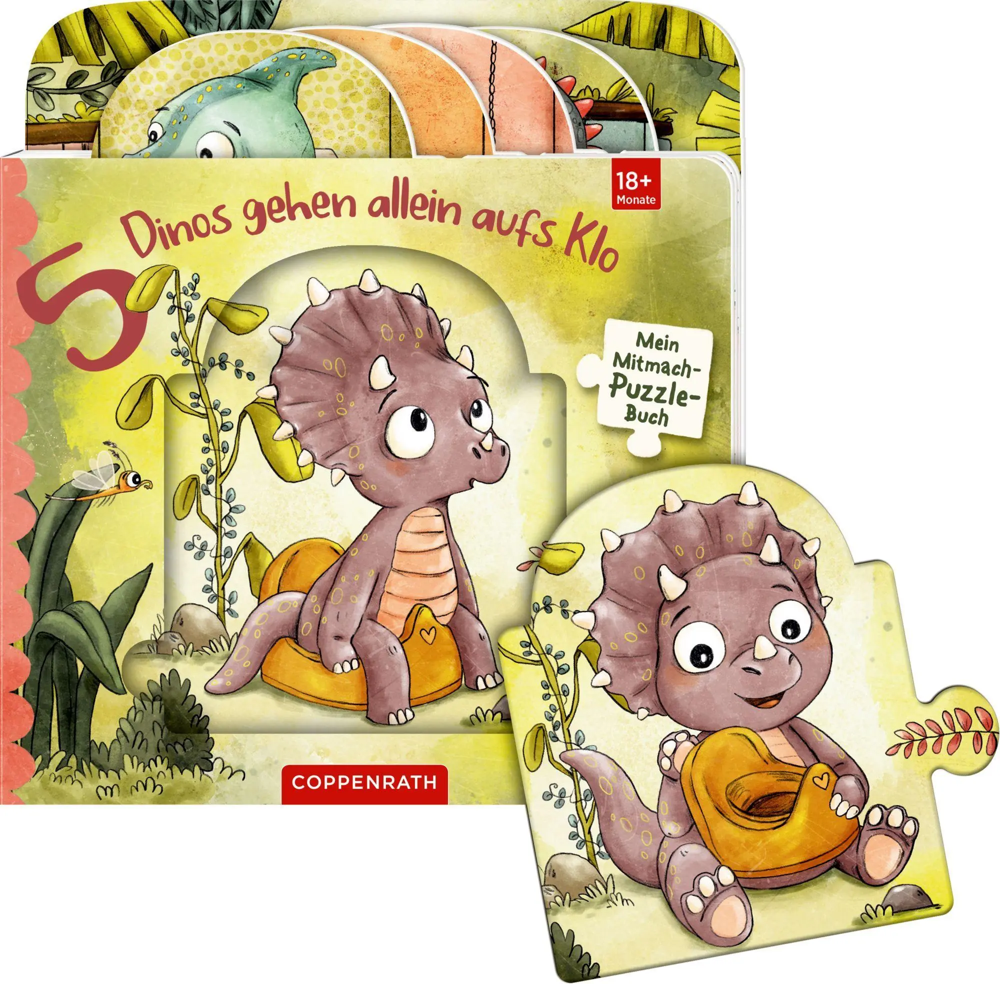 Bild: 9783649653905 | Mein Mitmach-Puzzle-Buch: 5 Dinos gehen allein aufs Klo | Reich | Buch