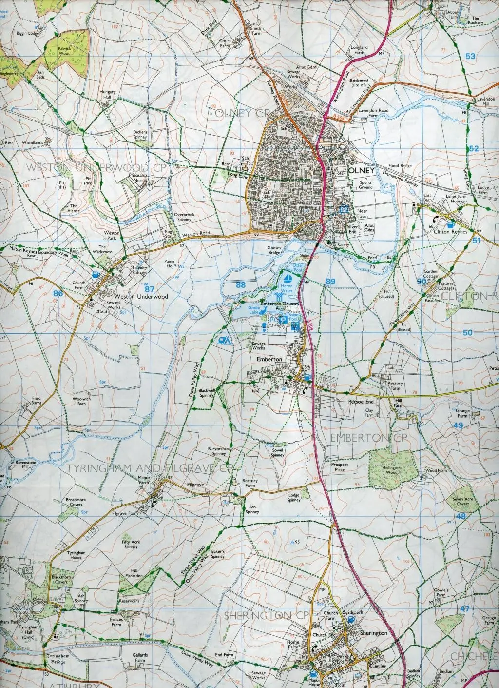 Bild: 9780319244005 | Newport Pagnell and Northampton South | Ordnance Survey | (Land-)Karte
