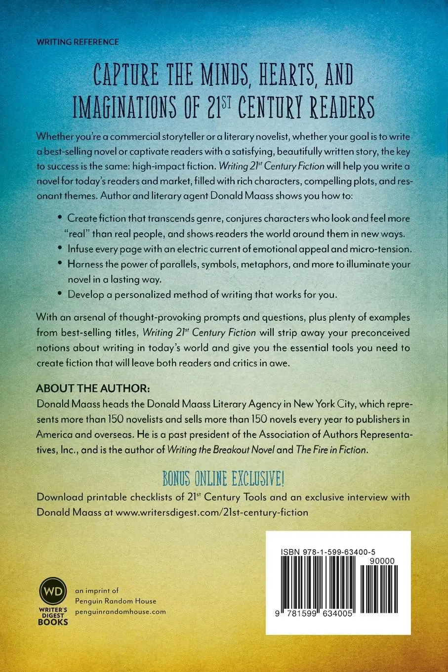 Rückseite: 9781599634005 | Writing 21st Century Fiction | Donald Maass | Taschenbuch | Englisch