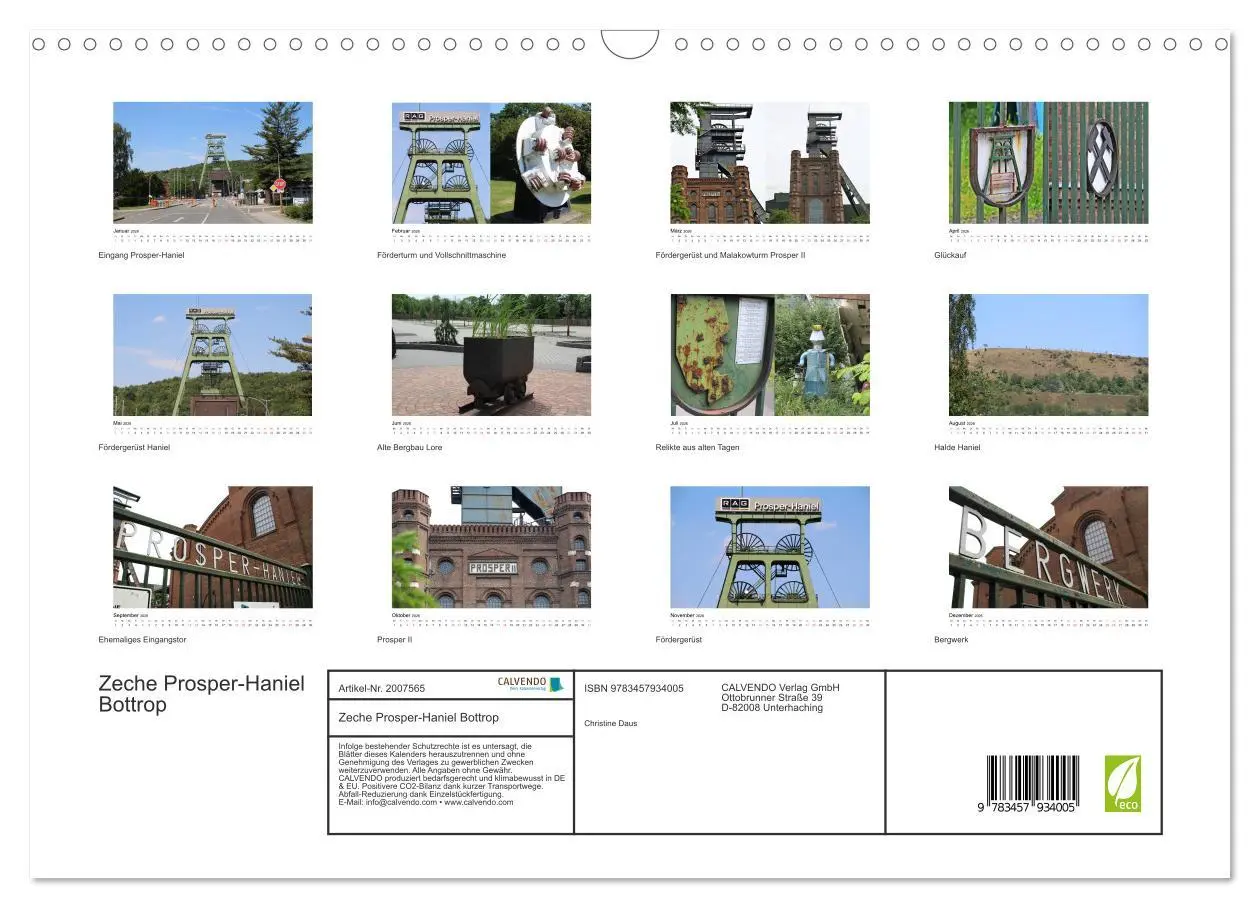 Bild: 9783457934005 | Zeche Prosper-Haniel Bottrop (Wandkalender 2026 DIN A3 quer),...