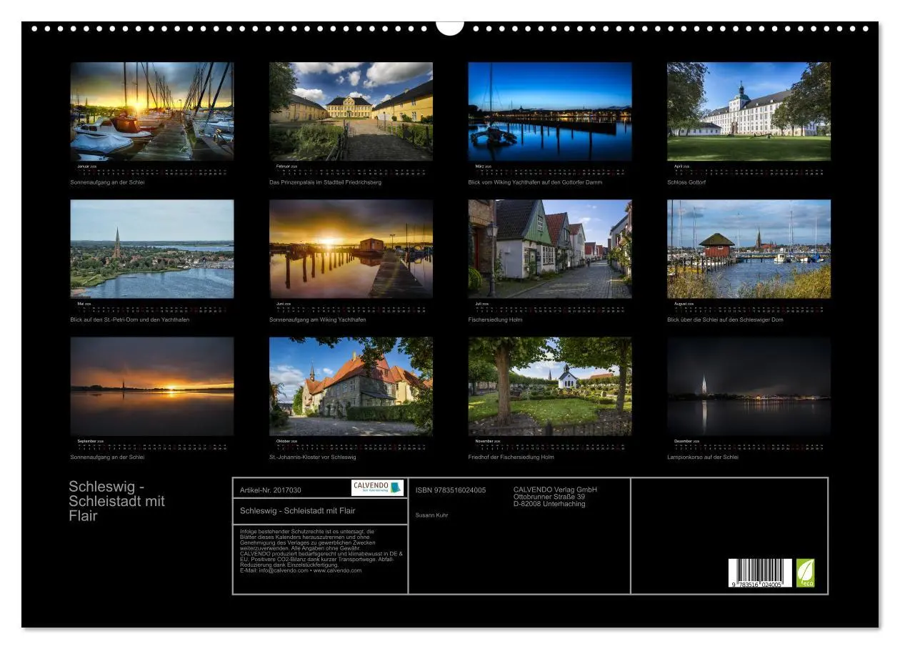 Bild: 9783516024005 | Schleswig - Schleistadt mit Flair (Wandkalender 2026 DIN A2 quer),...