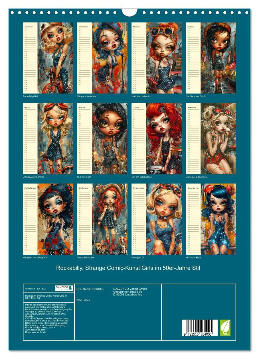 Bild: 9783516264005 | Rockabilly. Strange Comic-Kunst Girls im 50er-Jahre Stil...