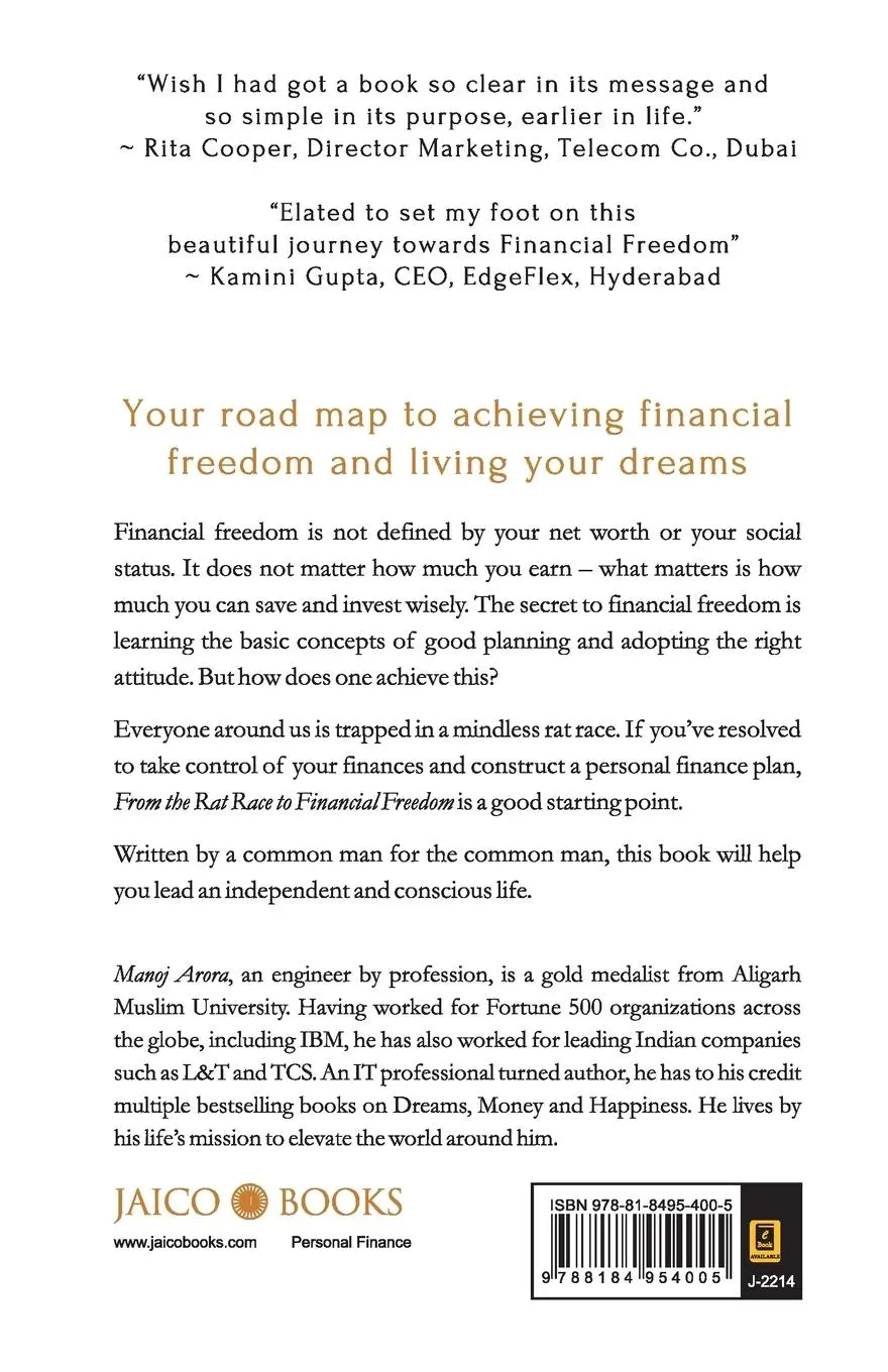 Rückseite: 9788184954005 | From the Rat Race to Financial Freedom (Second Edition) | Manoj Arora