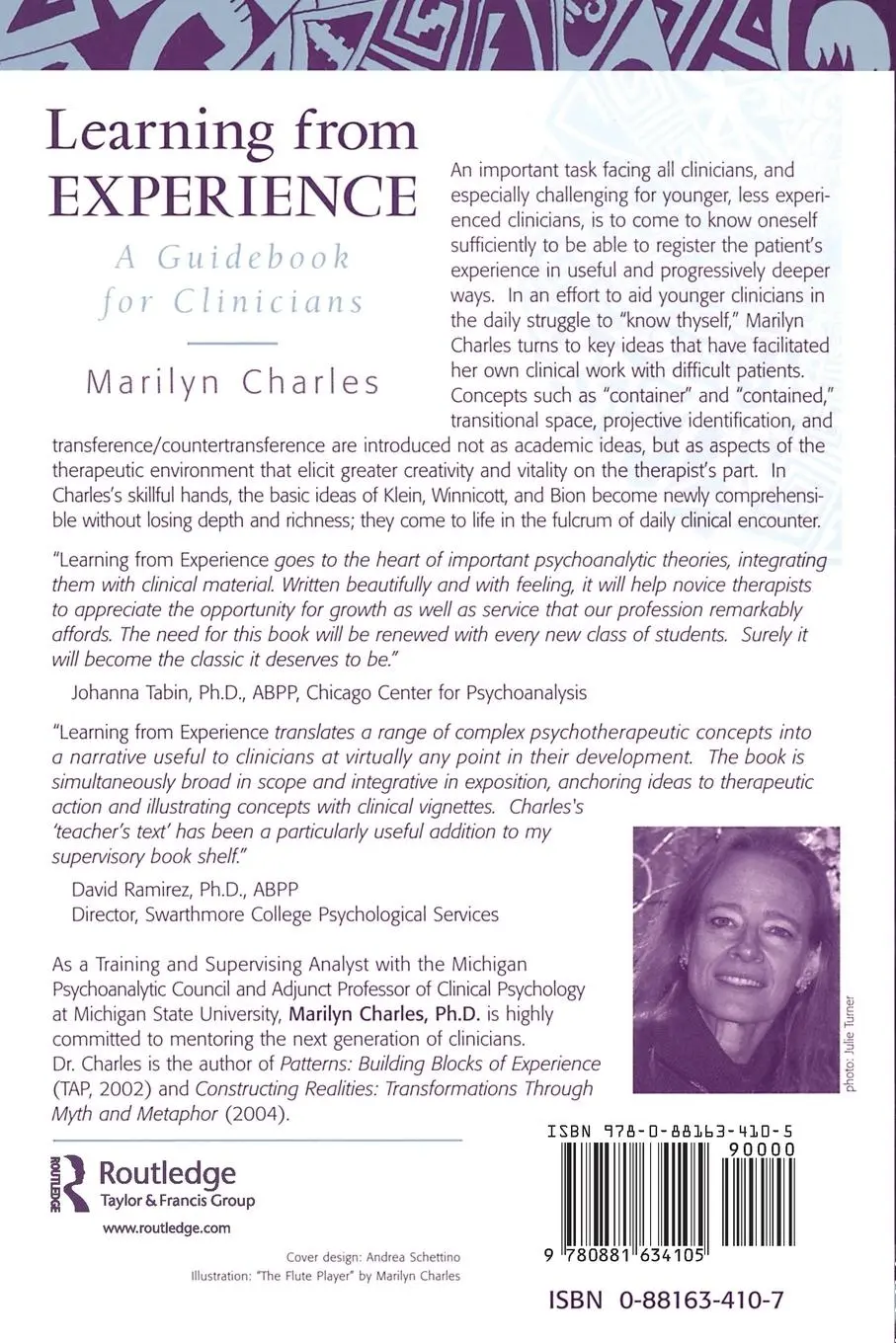Rückseite: 9780881634105 | Learning from Experience | Guidebook for Clinicians | Marilyn Charles