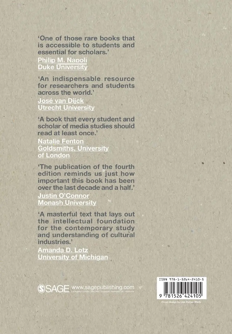 Rückseite: 9781526424105 | The Cultural Industries | David Hesmondhalgh | Taschenbuch | Englisch