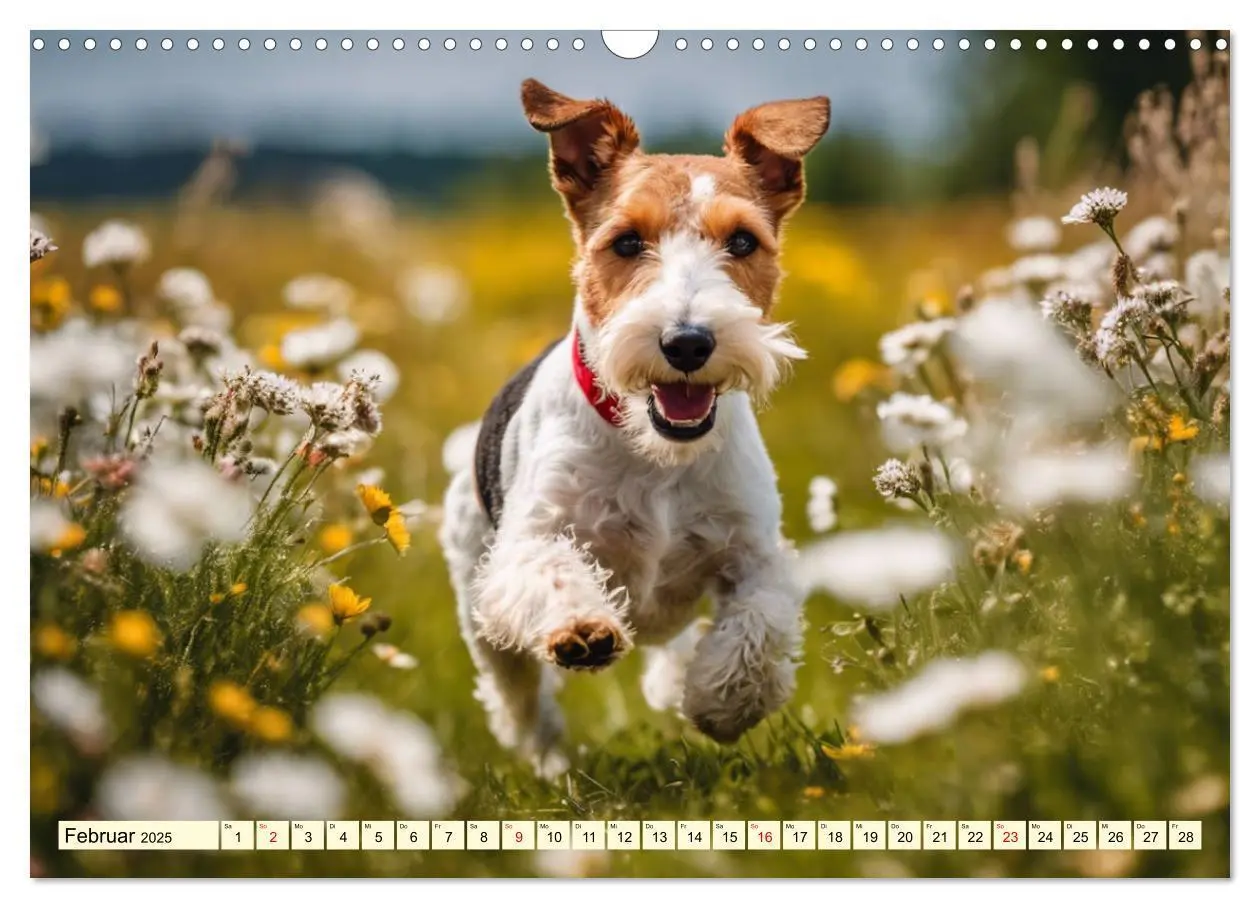 Bild: 9783435694105 | Drahthaar-Foxterrier (Wandkalender 2025 DIN A3 quer), CALVENDO...