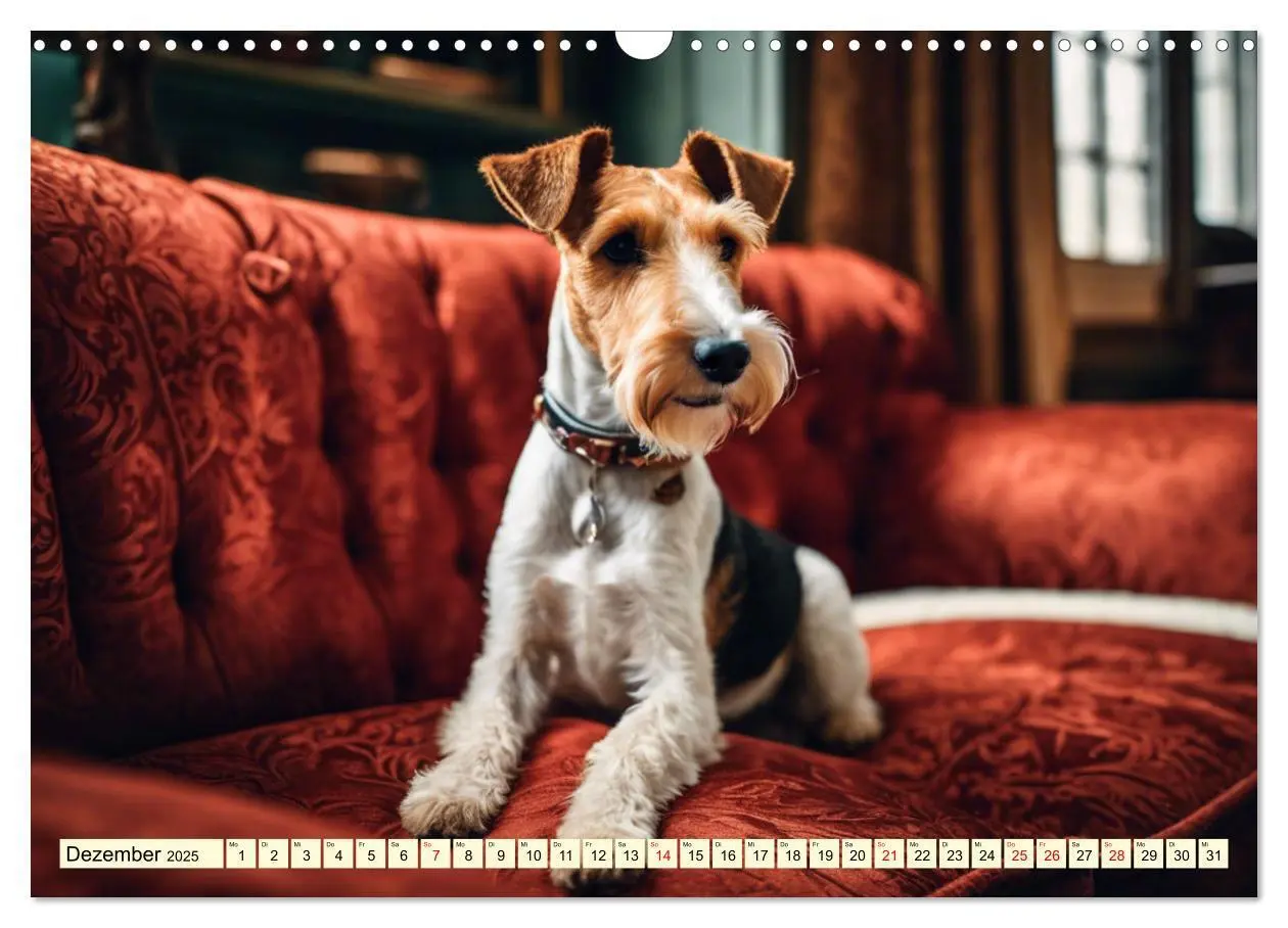 Bild: 9783435694105 | Drahthaar-Foxterrier (Wandkalender 2025 DIN A3 quer), CALVENDO...