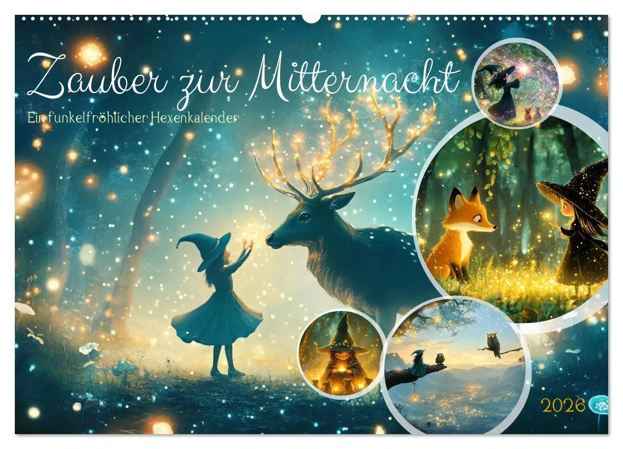 Cover: 9783457304105 | Zauber zur Mitternacht (Wandkalender 2026 DIN A2 quer), CALVENDO...