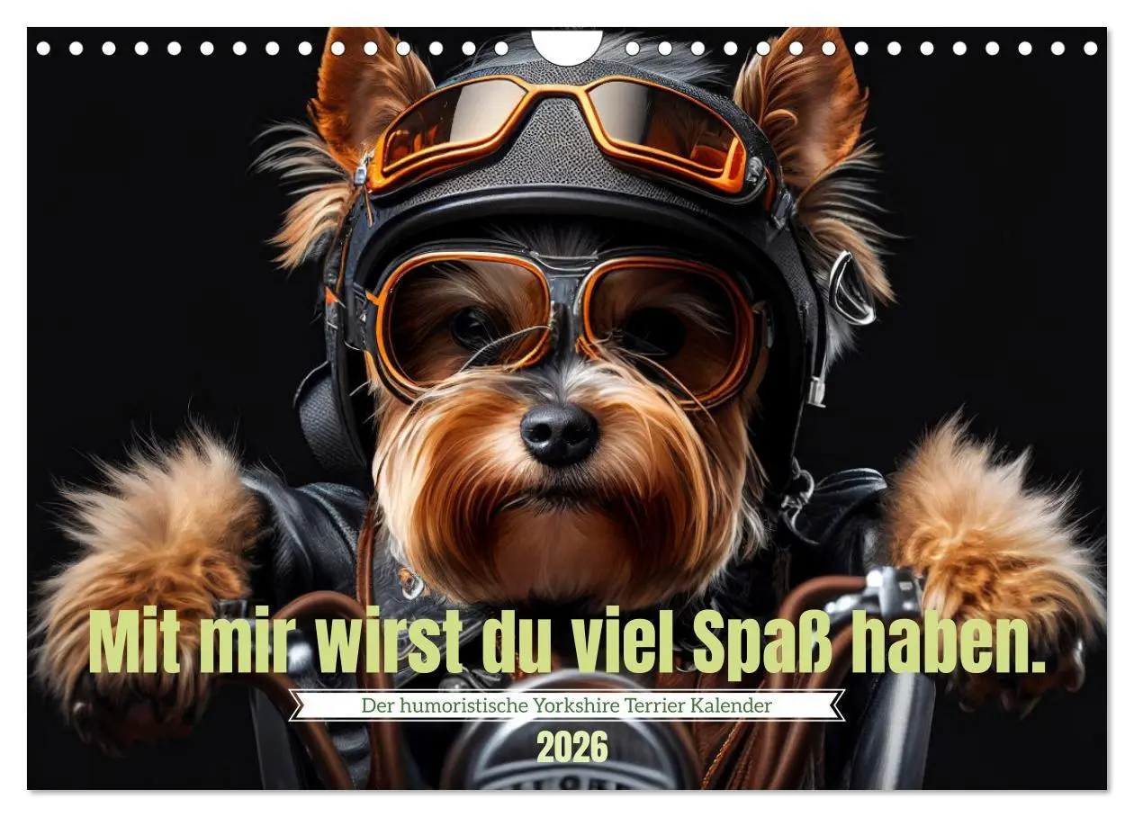 Cover: 9783457544105 | Der humoristische Yorkshire Terrier Kalender (Wandkalender 2026 DIN...