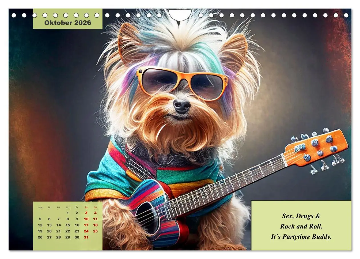 Bild: 9783457544105 | Der humoristische Yorkshire Terrier Kalender (Wandkalender 2026 DIN...