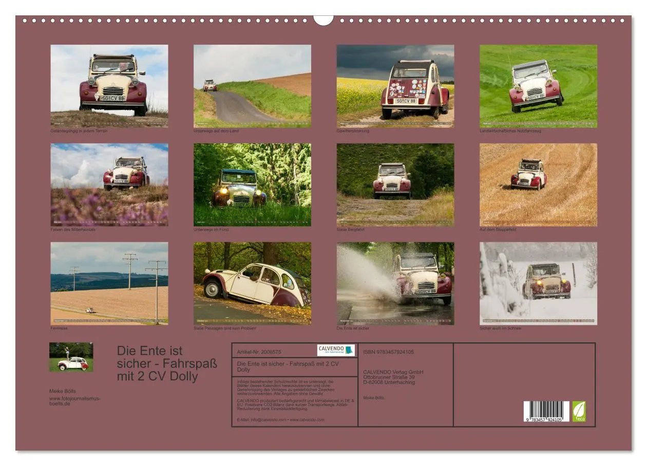 Bild: 9783457924105 | Die Ente ist sicher - Fahrspaß mit 2 CV Dolly (Wandkalender 2026...