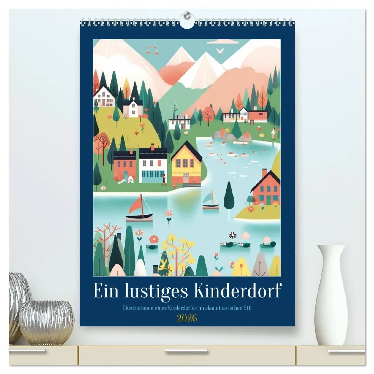 Cover: 9783516324105 | Ein lustiges Kinderdorf (hochwertiger Premium Wandkalender 2026 DIN...
