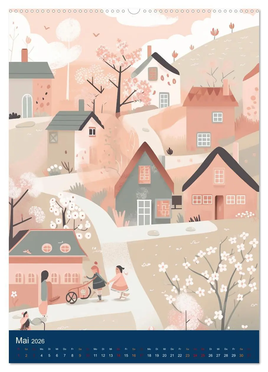 Bild: 9783516324105 | Ein lustiges Kinderdorf (hochwertiger Premium Wandkalender 2026 DIN...