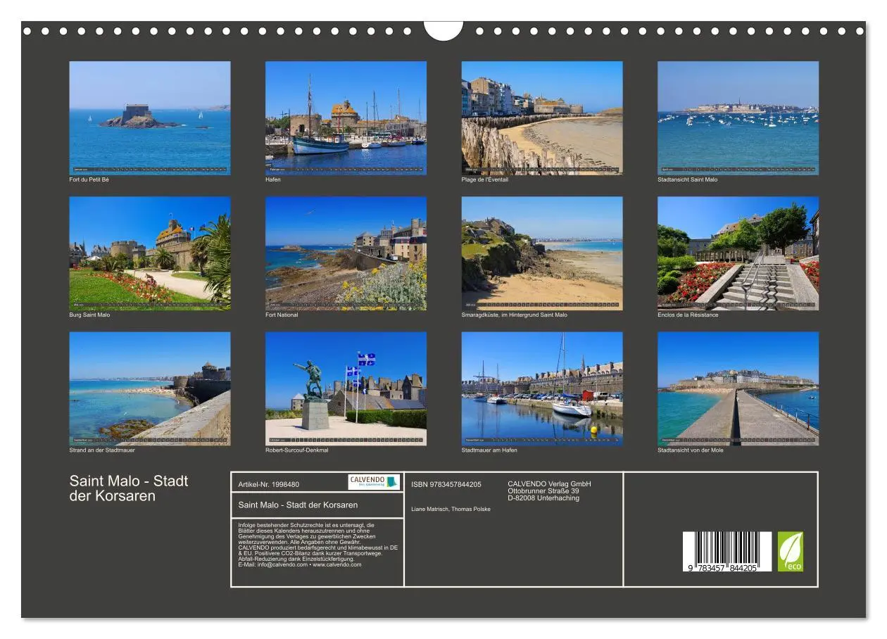 Bild: 9783457844205 | Saint Malo - Stadt der Korsaren (Wandkalender 2026 DIN A3 quer),...