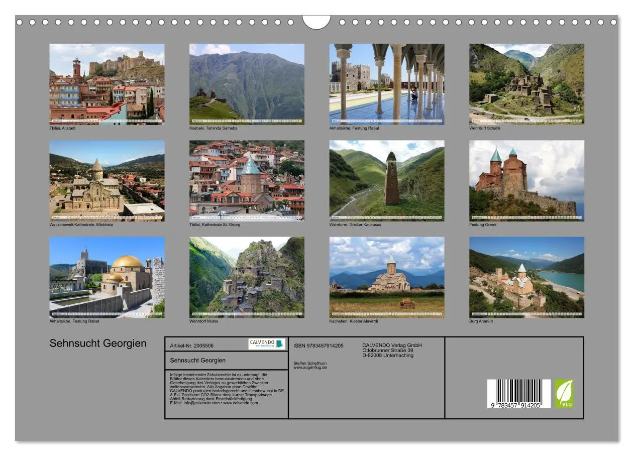 Bild: 9783457914205 | Sehnsucht Georgien (Wandkalender 2026 DIN A3 quer), CALVENDO...