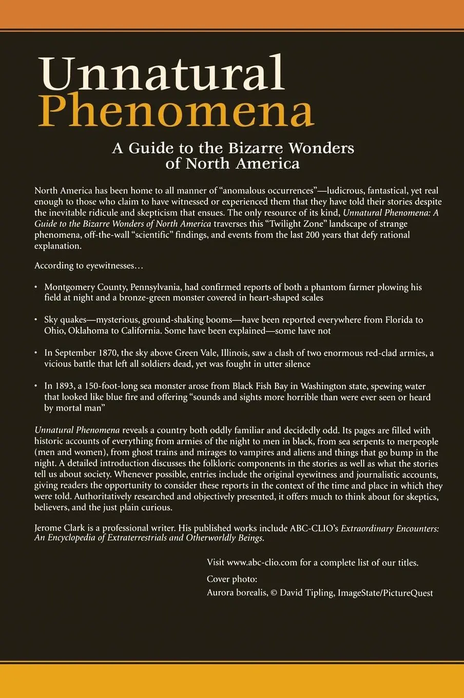 Rückseite: 9781576074305 | Unnatural Phenomena | A Guide to the Bizarre Wonders of North America
