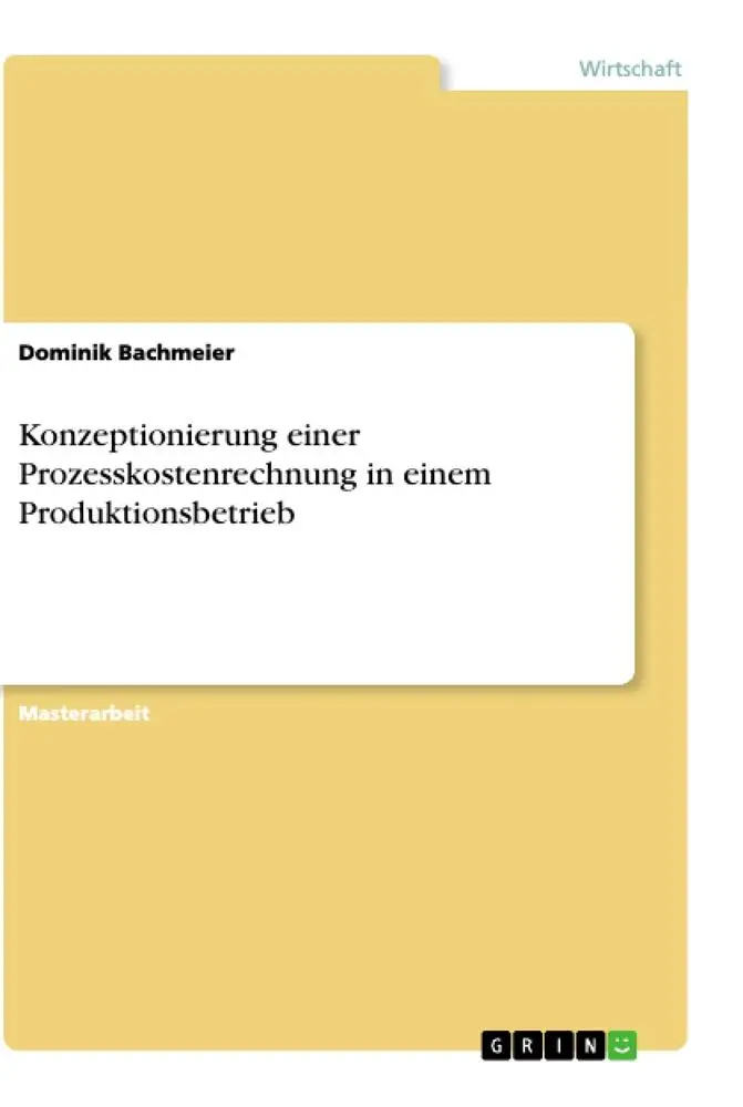 Cover: 9783346334305 | Konzeptionierung einer Prozesskostenrechnung in einem...