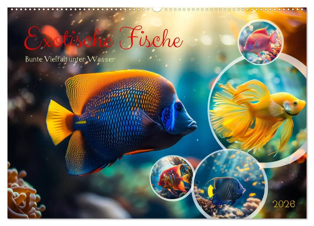 Cover: 9783457454305 | Exotische Fische (Wandkalender 2026 DIN A2 quer), CALVENDO...
