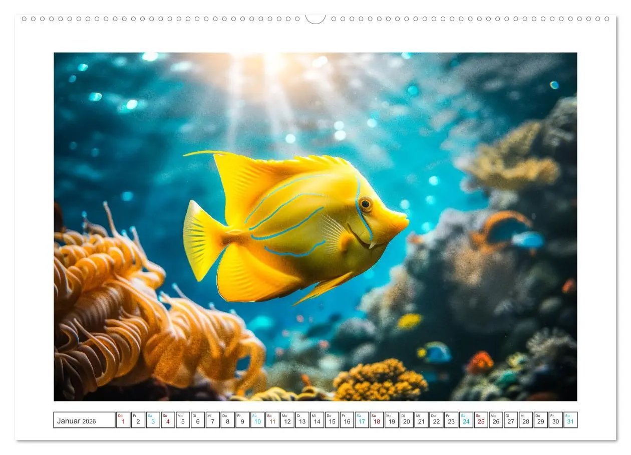 Bild: 9783457454305 | Exotische Fische (Wandkalender 2026 DIN A2 quer), CALVENDO...