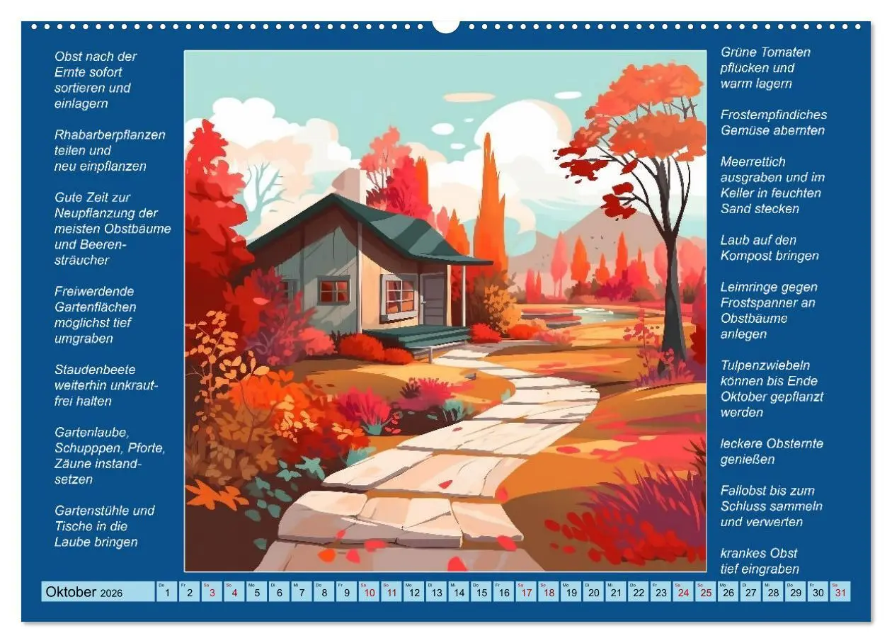 Bild: 9783457524305 | Was mache ich wann im Garten (hochwertiger Premium Wandkalender...