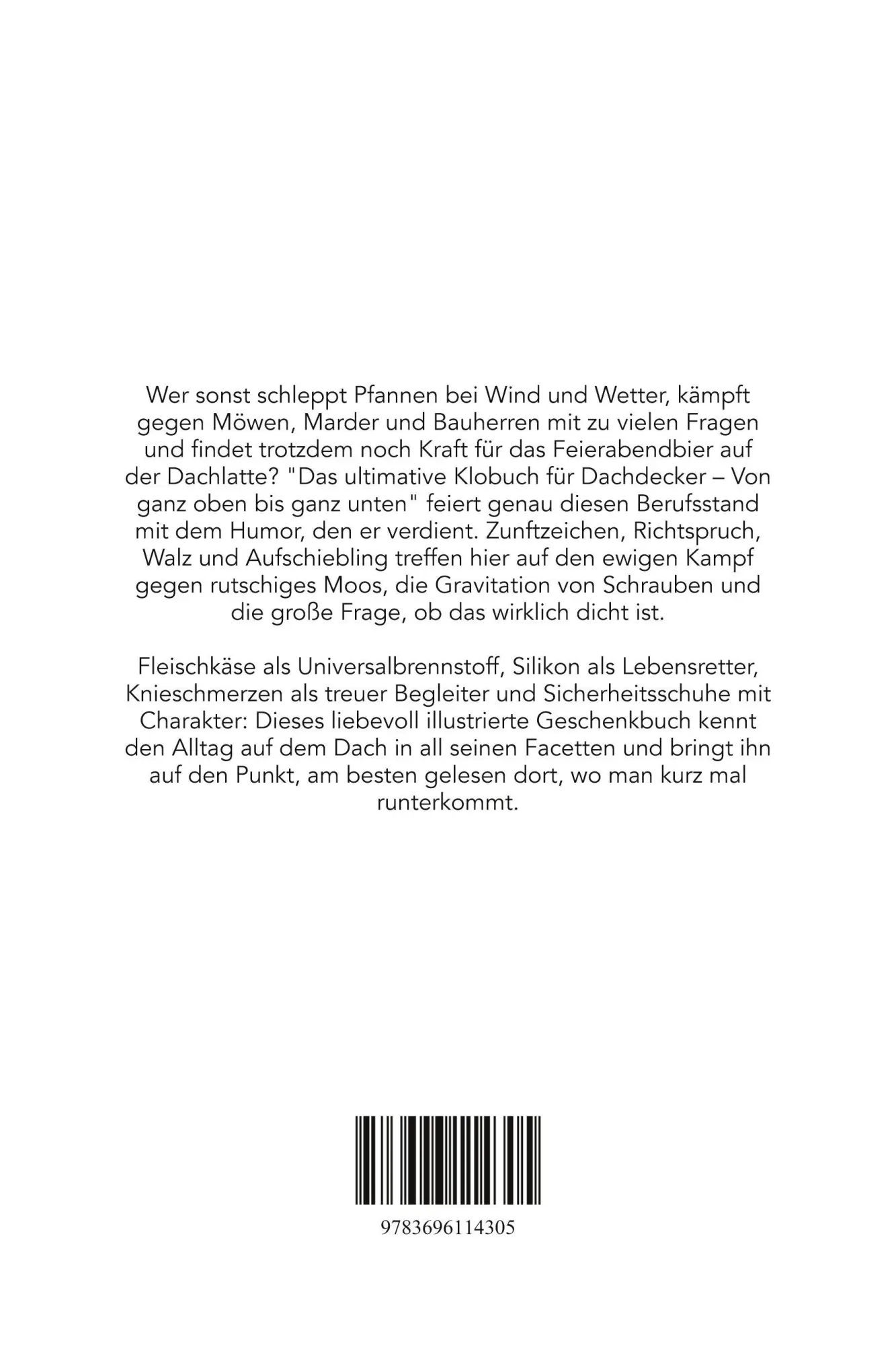 Rückseite: 9783696114305 | Das ultimative Klobuch für Dachdecker | Von ganz oben bis ganz unten