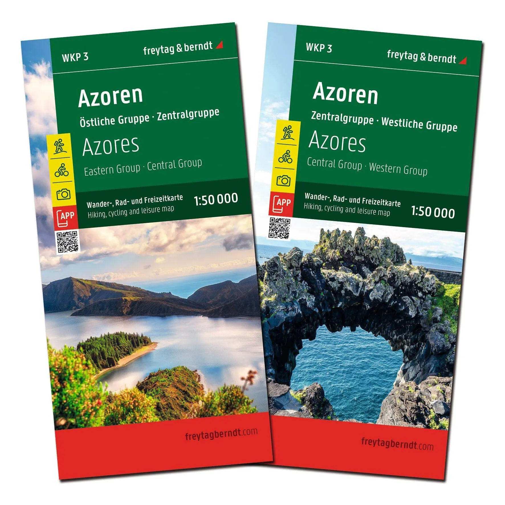 Cover: 9783707924305 | Azoren, Wander-, Rad- und Freizeitkarte 1:50.000, freytag &amp; berndt