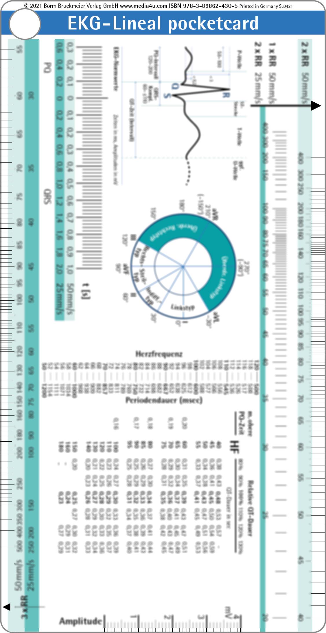 Cover: 9783898624305 | EKG-Lineal pocketcard | Börm Bruckmeier Verlag GmbH | Taschenbuch