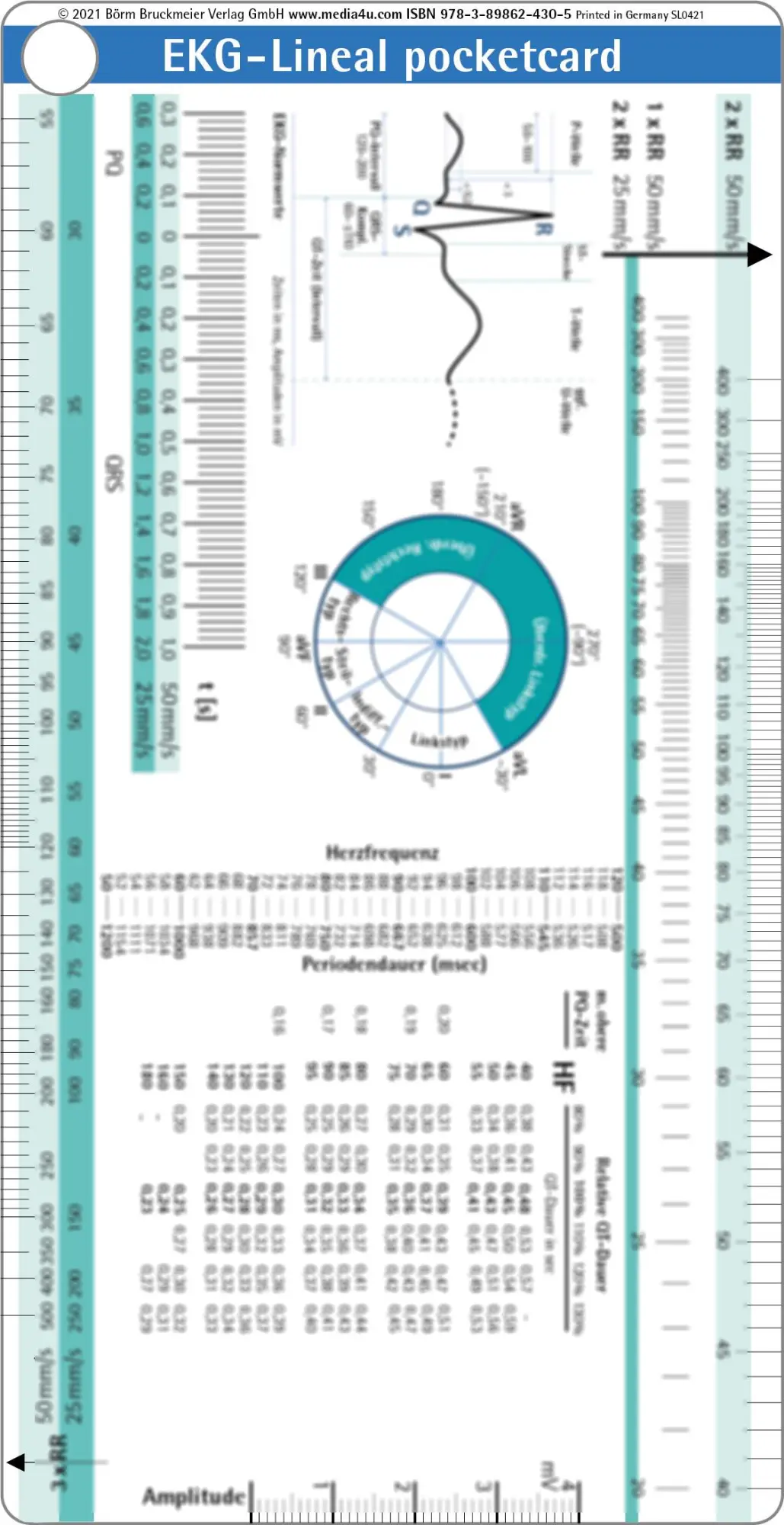 Cover: 9783898624305 | EKG-Lineal pocketcard | Börm Bruckmeier Verlag GmbH | Taschenbuch