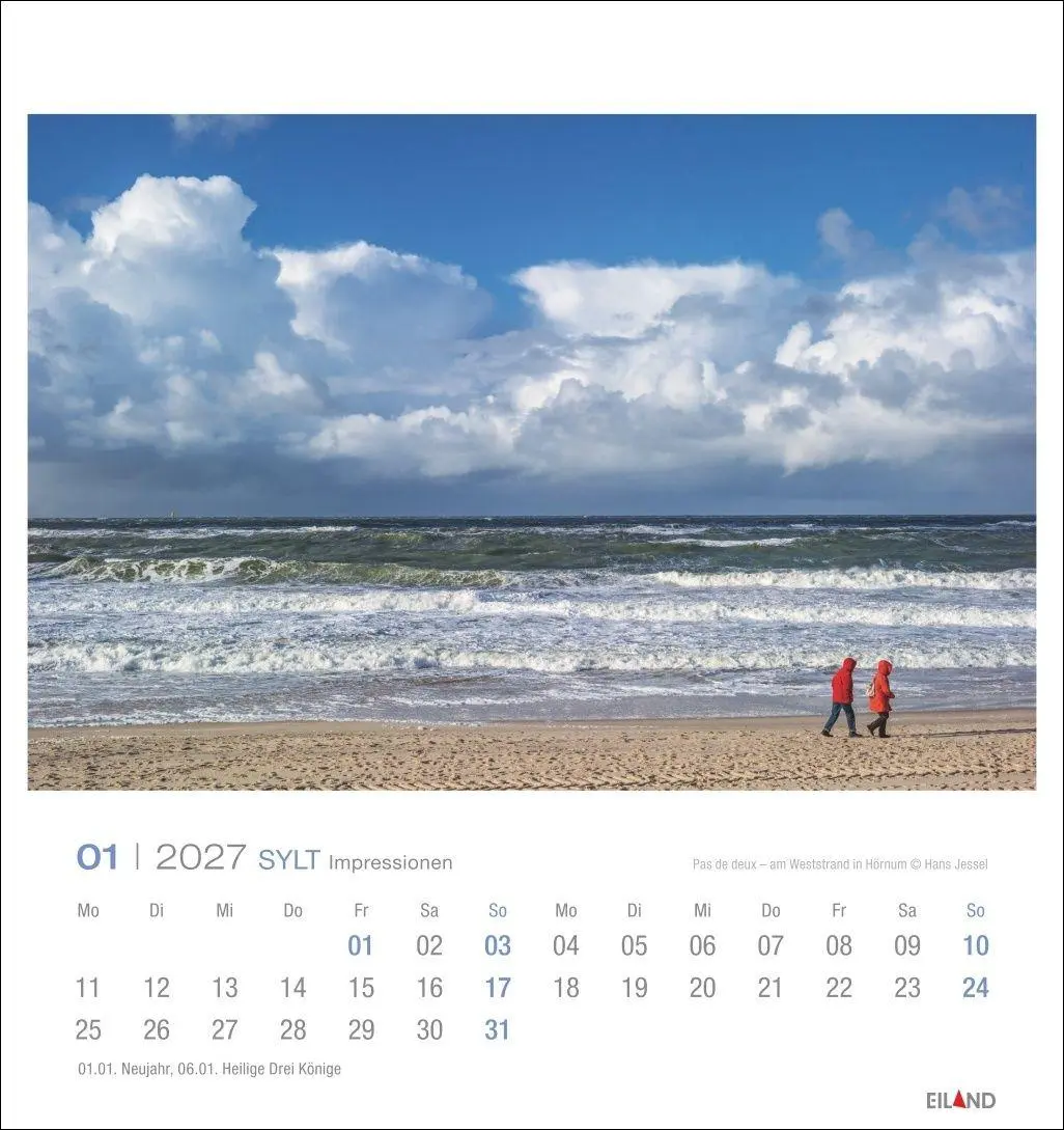 Bild: 9783964024305 | Sylt Impressionen Postkartenkalender 2027 | Hans Jessel | Kalender