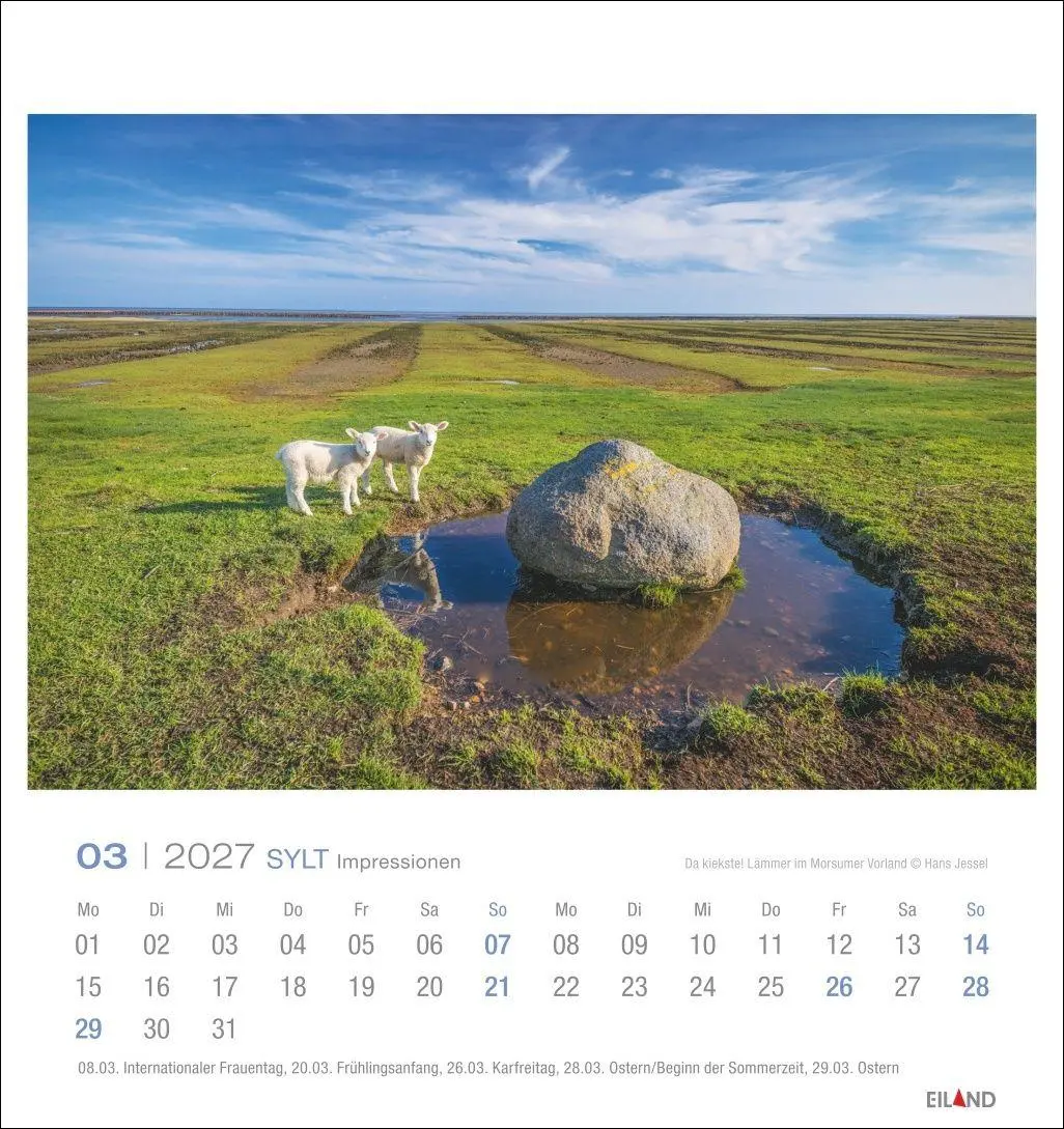 Bild: 9783964024305 | Sylt Impressionen Postkartenkalender 2027 | Hans Jessel | Kalender