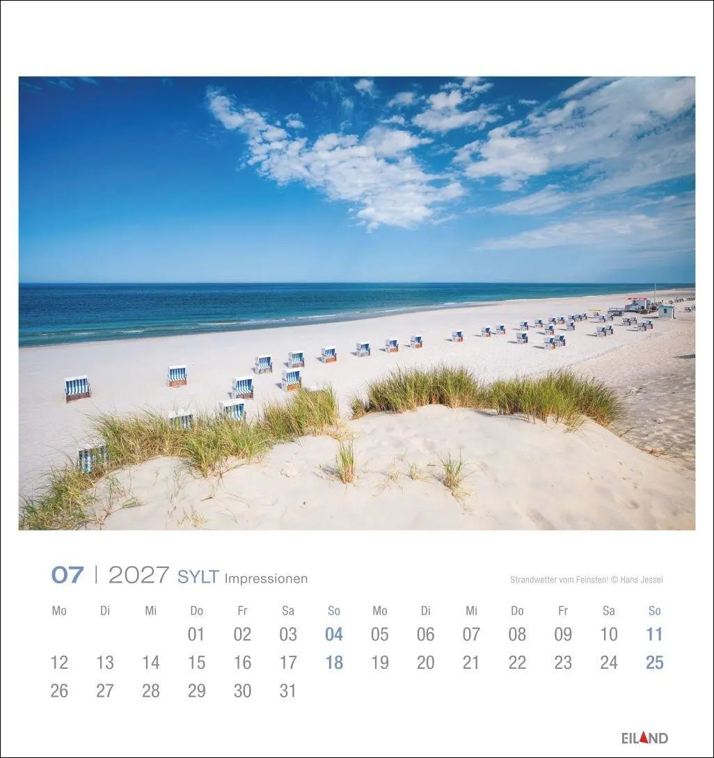 Bild: 9783964024305 | Sylt Impressionen Postkartenkalender 2027 | Hans Jessel | Kalender