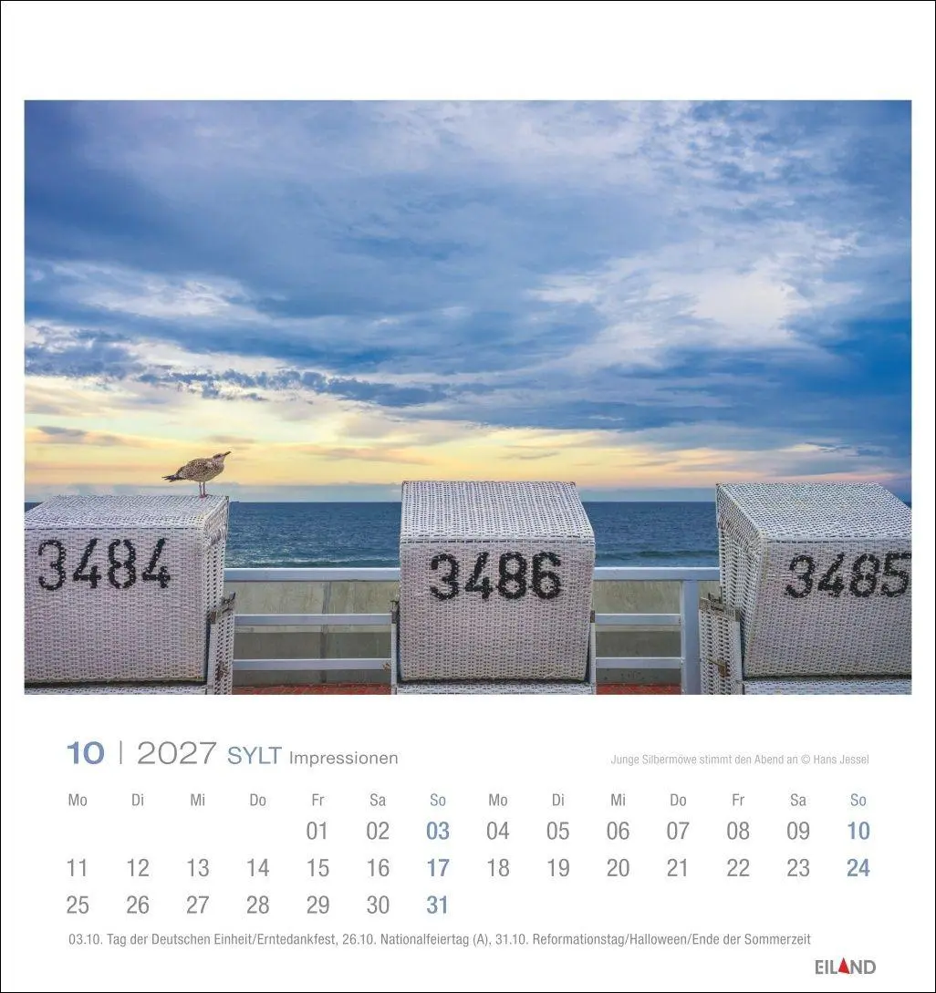 Bild: 9783964024305 | Sylt Impressionen Postkartenkalender 2027 | Hans Jessel | Kalender