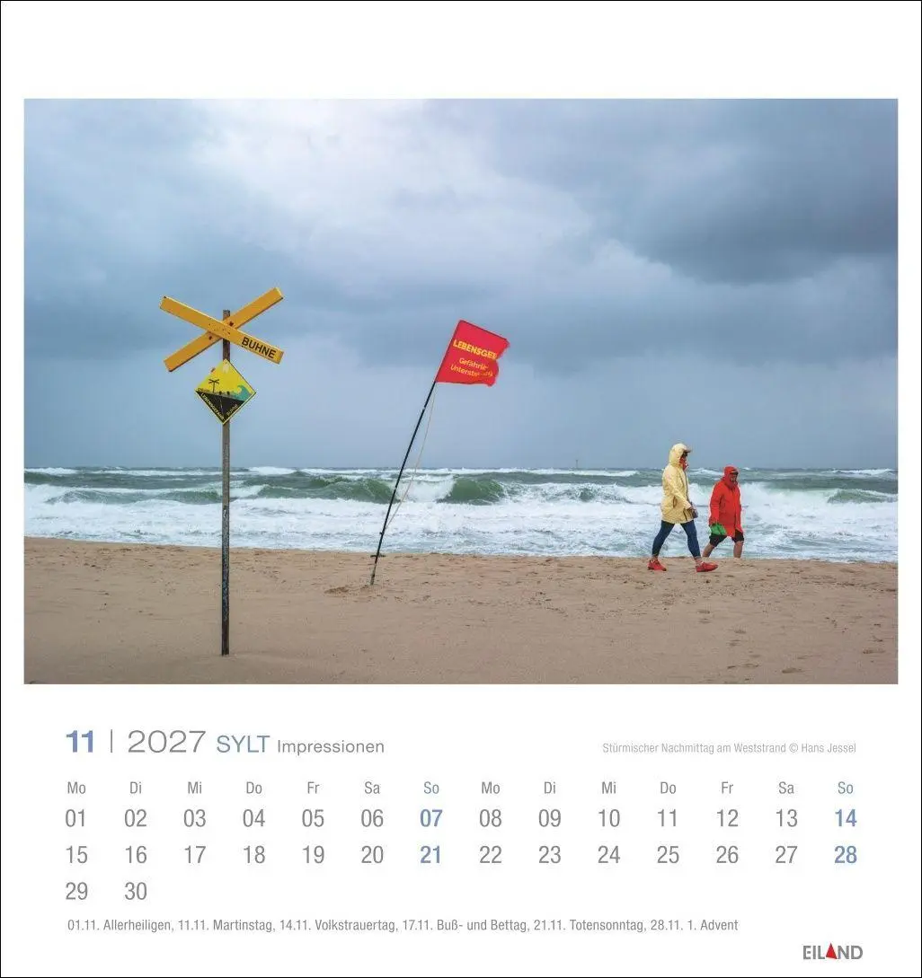 Bild: 9783964024305 | Sylt Impressionen Postkartenkalender 2027 | Hans Jessel | Kalender