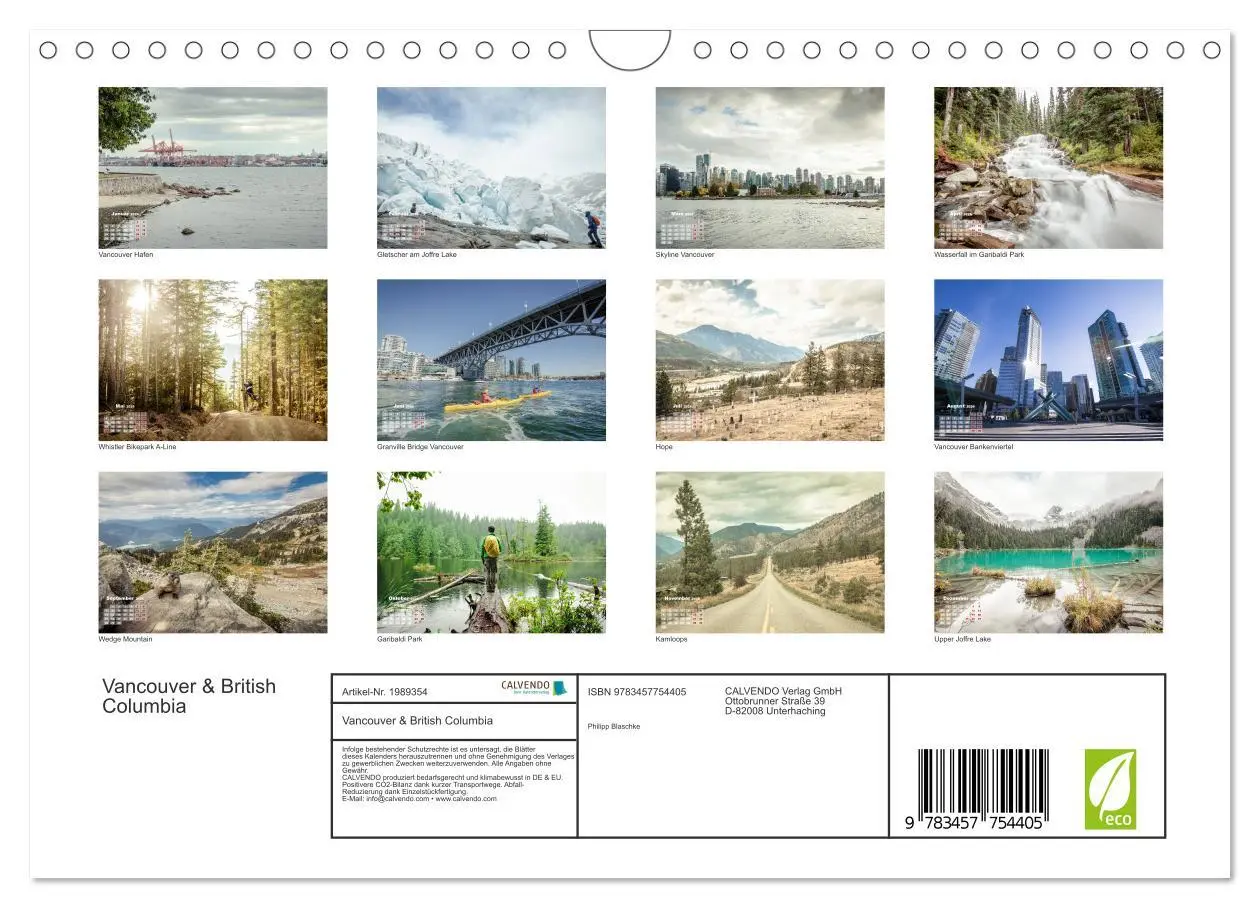 Bild: 9783457754405 | Vancouver &amp; British Columbia (Wandkalender 2026 DIN A4 quer),...