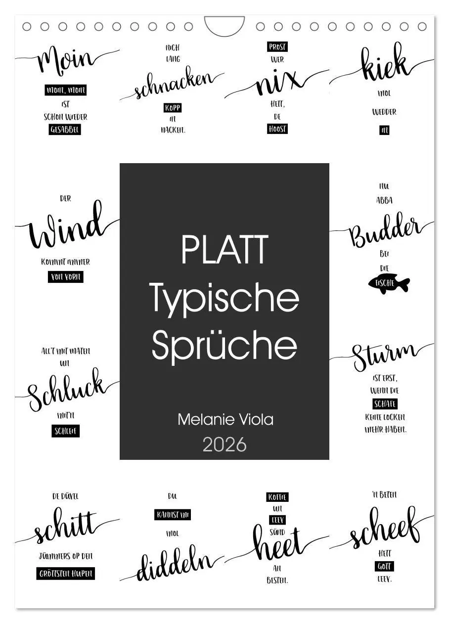 Cover: 9783516394405 | PLATT Typische Sprüche (Wandkalender 2026 DIN A4 hoch), CALVENDO...