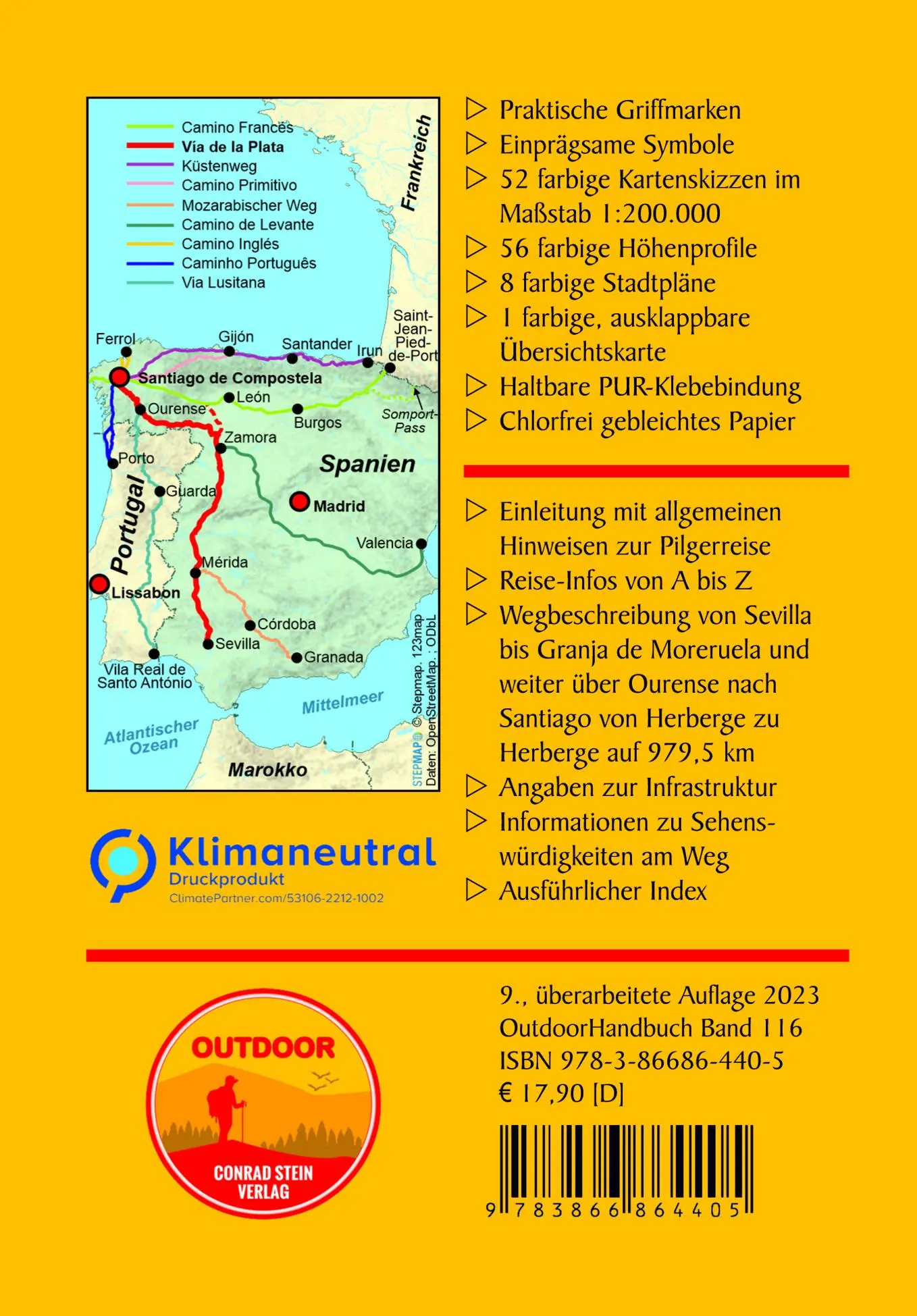Rückseite: 9783866864405 | Spanien: Jakobsweg Vía de la Plata Mozarabischer Jakobsweg | Joos