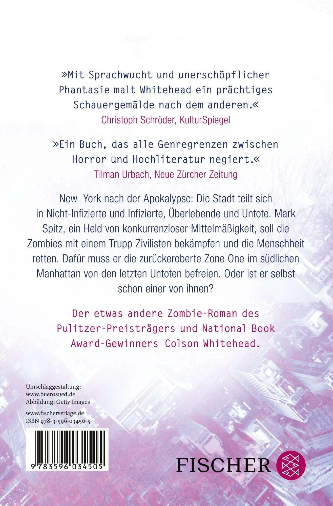 Rückseite: 9783596034505 | Zone One | Roman | Colson Whitehead | Taschenbuch | 304 S. | Deutsch