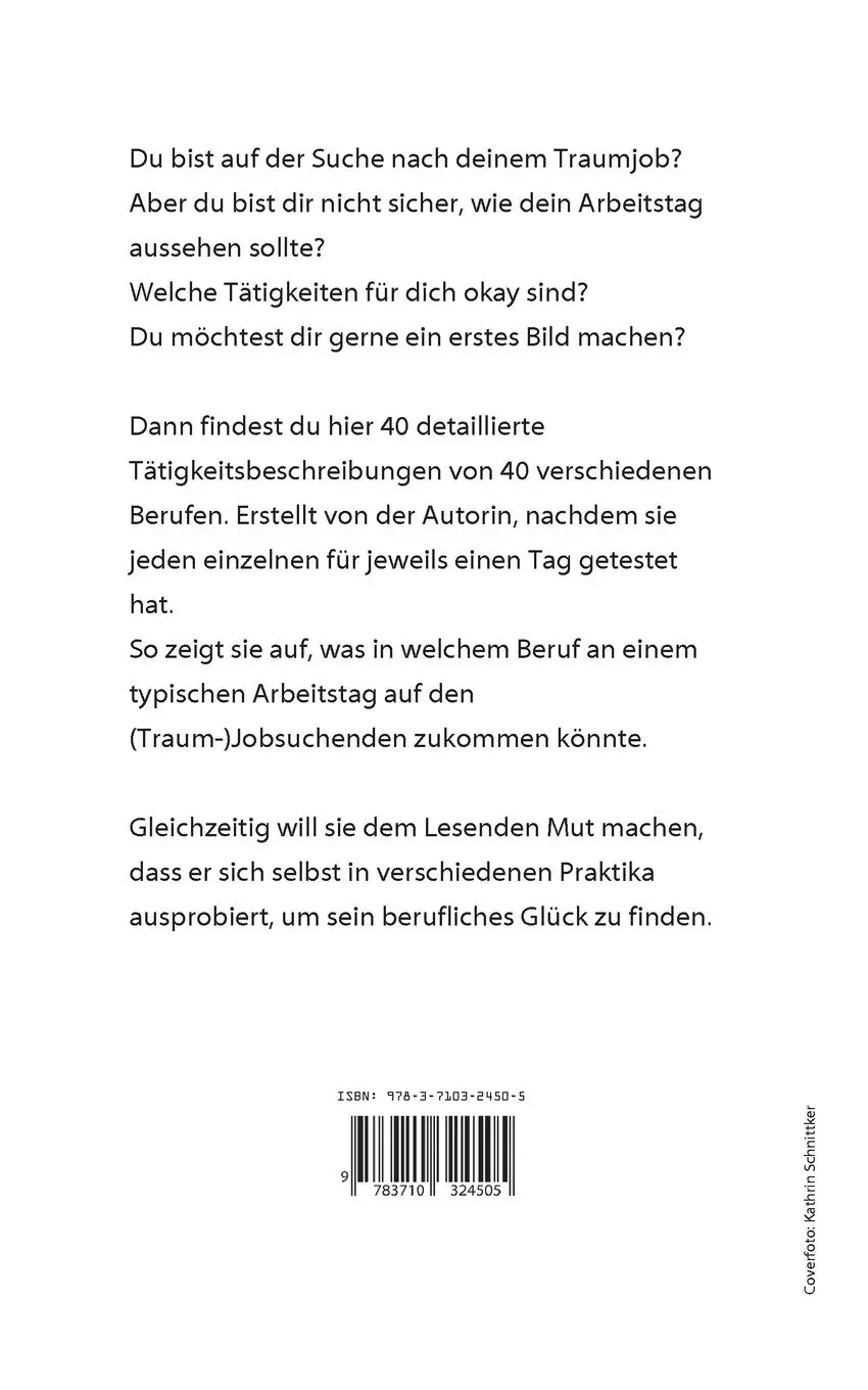 Rückseite: 9783710324505 | 40 Tage - 40 Jobs | Der etwas andere Berufsratgeber | Schnittker