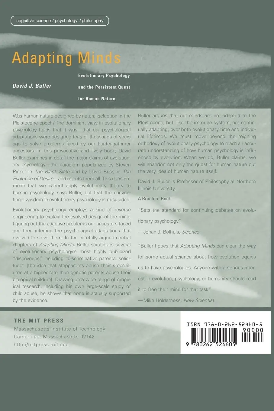 Rückseite: 9780262524605 | Adapting Minds | David J. Buller | Taschenbuch | Englisch | 2006